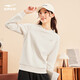 鴻星爾克（ERKE）舒暖絨|衛衣女秋冬新款加厚保暖休閑長(cháng)袖套頭衫運動(dòng)服上衣女裝 奶酪白 2XL