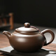 虎雀（HUQUE）對嘴喝茶壺 手把壺對嘴喝手壺手拿辦公室小茶壺一人用迷你單人泡茶壺 發(fā)財壺(400ml)-紫砂