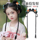 韞舜兒童漢服假發(fā)包盤(pán)發(fā)古裝一體式發(fā)箍古風(fēng)假發(fā)女童造型發(fā)飾發(fā)髻頭飾 小蒹葭發(fā)辮+橘子發(fā)夾