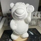 金歸 大號(hào)石膏娃娃彩繪白胚diy手工兒童涂色娃娃石膏涂鴉繪畫(huà)白胚娃娃 草莓熊22cm（石膏材質(zhì)）