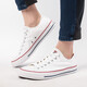 匡威（Converse）帆布鞋男鞋女鞋2025春季新款All Star經(jīng)典學(xué)生情侶低幫休閑鞋板鞋 白色101000/建議拍小一碼或半碼 37