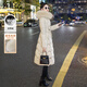 絲柏舍中長(cháng)款羽絨服2025冬季新款女裝連帽毛領(lǐng)收腰寬松款外套