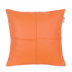 茗芮居高端客廳皮革沙發(fā)抱枕靠墊高檔的輕奢皮質(zhì)沙發(fā)抱枕高級感PU皮靠枕 橙色 45x45cm枕套+枕芯]