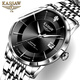 KASSAW瑞士認證卡梭名表手表男士全自動(dòng)機械表男式黑色超薄防水夜光腕表 K765G本色黑面 進(jìn)口機芯
