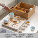 一品仟堂 茶具收納盒功夫茶具茶盤(pán)家用套裝簡(jiǎn)約竹制干泡盤(pán)儲水式小套茶臺茶海 西施茶具10頭+江南(正方)茶盤(pán)+多功能收納盒