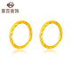 菜百首飾 黃金耳飾 女款足金鐳射耳環(huán)時(shí)尚簡(jiǎn)約車花 計(jì)價(jià)約4.60克