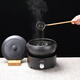 煮茶器陶瓷電陶爐套裝黑白茶普洱煮茶壺家用復古電陶爐煮茶鍋套裝老白茶安化黑茶壺沏茶壺白茶喝茶套裝套餐 6件套螺紋煮茶器(配黑金剛電陶爐)