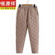 恒源祥新款老年人媽媽冬裝輕薄棉直筒棉褲女冬季加肥加大尺碼奶奶保暖褲子 186-卡其色 3XL (建議155-175斤)