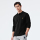 U.S. POLO ASSN.polo衫男翻領(lǐng)秋季純棉商務(wù)休閑長袖t恤男士高端上衣 黑色 L
