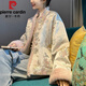 皮爾卡丹（pierre cardin）2025新款新中式國風(fēng)緞面刺繡棉襖外套女秋冬棉|服唐裝羽絨服上衣 米香色 M