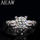 AEAW Jewelry鉆戒女培育鉆石戒指扭臂D色1克拉四爪白金結(jié)訂婚戒 18K金1克拉/D色/VVS2/3EX上海igi