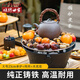 燒烤世家（e-Rover）圍爐煮茶燒烤爐烤火爐器具全套裝家用室內炭火爐戶(hù)外中式烤茶碳爐 23cm煮茶圍爐+燒烤網(wǎng)+木頭底座