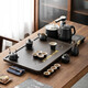 領(lǐng)藝優(yōu)品橫空茶具套裝茶幾一體式全自動上水茶盤功夫泡茶家用客廳套餐 落雁黑陶配橫空茶盤