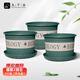 九千谷加侖花盆矮款2加侖3個(gè)裝 多肉綠蘿種花月季花盆樹(shù)脂盆 帶托盤(pán)1183