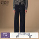 Teenie Weenie小熊女裝牛仔褲2025秋季新款時髦休閑復(fù)古翻邊牛仔褲 牛仔色 XS