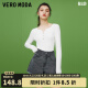 VEROMODA【店铺热卖】上衣2023秋冬新款舒适通勤简约V领长袖T恤女短袖女 白色 165/84A/M