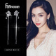 梵仕登（FONSSDERN）五角星耳釘女流蘇925銀耳墜女夏季新款時(shí)尚耳飾品女士高端氣質(zhì)款 五角星滿鉆(一款兩戴)