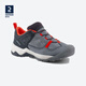 迪卡儂兒童運動(dòng)鞋男童女童秋童鞋防撞緩震舒適登山鞋QUJR 黑紅 抽繩 35