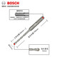 博世（BOSCH）電錘鉆頭S3圓柄四坑穿墻打孔6MM兩坑兩槽鉆頭8MM混凝土沖擊鉆頭 5*110mm