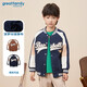 歌瑞家（greatfamily）兒童外套 秋季新款男童裝針織外套棒球衫褂子上衣小童上裝樂(lè )友 藏藍色 130 【6-7歲】