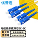 優(yōu)普連 電信級單模光纖跳線LC-LC雙芯雙工3M5米尾纖小方轉FC/SC/ST 千兆萬兆光纖線入戶線延長線 單模雙芯SC-SC 10米