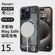 spigenSpigen適用蘋果iphone15手機殼新款15pro max磁吸保護套15plus硅膠防摔男士殼 科技系列｜磁吸【黑灰色】 iPhone 15 Pro Max