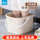 茶花 泡腳桶塑料足浴桶足療洗腳桶按摩泡腳養生保健洗腳盆 泡腳桶#1個(gè)裝【米色】高22cm