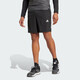 阿迪達斯 （adidas）男褲夏季快干透氣運動寬松五分褲IW5906 黑色 XL 