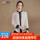 美標（MEIBIAO）【特惠讓利】法式春夏真絲寬松襯衫100%桑蠶絲女通勤職場穿搭上衣 白色（喬其紗） L (165/84B)