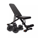 AtivaFit 20kg純鋼啞鈴可調(diào)節(jié)重量家用健身器材男女通用多功能 20kg*2黑色+M2啞鈴凳