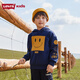 Levi's李維斯童裝秋冬新款套頭連帽衛衣男女童笑臉圖案長(cháng)袖上衣潮 深靛藍 140 /68 【建議身高128-140cm】