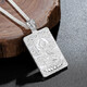 夢(mèng)至尊999八大守護(hù)神本命佛足銀吊墜男女款銀本色白銀項(xiàng)鏈墜大日如來(lái)佛 文殊菩薩：屬兔，約33克配銀鏈60厘米18克