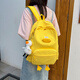 雙星書(shū)包初中女高中背包大學(xué)生出行雙肩包運動(dòng)潮流簡(jiǎn)約百搭 黃色（帶鴨子掛件）