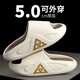 拖鞋男款夏季踩屎感室內(nèi)家居厚底增高潮流時(shí)尚外穿運(yùn)動(dòng)涼拖鞋籃球 卡其色 42-43 （標(biāo)準(zhǔn)碼）