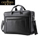 歐迪鳥(niǎo)（ODYBIRD）男士手提包真皮商務(wù)公文包頭層牛皮大容量多拉鏈隔層出差電腦包男 黑色-17英寸 45*13*32cm 17英寸