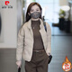 皮爾卡丹（pierre cardin）超薄羽絨棉服女輕薄短款小個(gè)子冬裝2025今年流行新款外套小香風(fēng)服 杏色羽絨棉衣 M