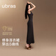 ubras【虞書(shū)欣同款】美形莫代爾方圓領(lǐng)長(cháng)袖連衣裙女吊帶美拉德 【虞書(shū)欣同款】吊帶-咖啡粉末 M
