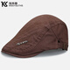 撞青春高檔鴨舌帽男士貝雷帽時(shí)尚休閑畫(huà)家帽英倫風(fēng)復古前進(jìn)帽子紳士男帽 SPORT咖啡色 均碼 54-59cm