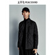 太平鳥(niǎo)男裝 冬襯衫式鵝絨羽絨服B1ACE4223 黑色1 M
