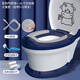 KUALOOL【方便】超大號(hào)兒童6-10歲馬桶坐便器仿真男女寶寶便尿盆專用廁所 藍(lán)色大號(hào)PU軟墊（5-12歲）