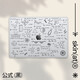 SkinAT筆記本保護膜 MacBook 創(chuàng  )意貼膜 蘋(píng)果筆記本外殼貼紙 Mac電腦 配件3M材料 公式(黑) Pro 14 M
