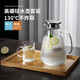 青蘋(píng)果（QINGPINGGUO） 涼水壺玻璃耐高溫家用大容量涼水壺泡茶壺套裝耐熱防摔裝開(kāi)水瓶 【耐熱加厚】單只嘟嘟壺1700ML