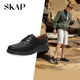 圣伽步（SKAP）皮鞋男士德比軟底英倫商務(wù)休閑鞋 黑色 40