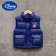 迪士尼（Disney）兒童羽絨馬甲男童中大童立領(lǐng)馬夾童裝小孩保暖背心校服神器外穿冬 藏青色 140cm 建議身高120-130