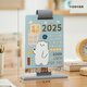 時代良品 卡通萌獸2025年日歷新款臺歷桌面月歷擺件勵志臺歷式記事本2025年臺歷 藍色（2025年）