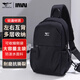 七匹狼單肩包男新款旅行運動(dòng)休閑斜跨包男士時(shí)尚百搭大容量背包 潮流黑色