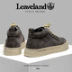 Leaveland楓葉高幫板鞋男夏季新品軟底真皮英倫工裝鞋男潮流百搭馬丁靴子男 暗棕【標準皮鞋碼】 40