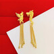 福韻禮黃金龍鳳耳環(huán)流蘇長(cháng)款高級感新款結婚新娘耳飾女古風(fēng)999足金耳釘 黃金龍鳳耳環(huán)一對約10.08克