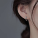 ?，斕鹈婪教倾y耳環(huán)女小眾時(shí)尚氣質(zhì)耳墜生日禮物送女朋友老婆 甜美方糖銀耳環(huán)【證書】