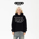 YSTYLR潮牌GOODBRAND春秋L(fēng)OVE IS GOOD珍珠連帽衛衣男女情侶GOODBASKET 黑色 L
